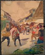 Wilhelm BATTERMANN (1872-1964) Sarajevo(1) Bosnië markt 1930, Antiek en Kunst, Ophalen of Verzenden