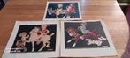 Rene Vincent 1879-1936 ,3 zeefdrukken Polospeler en Ruiters, Antiek en Kunst, Kunst | Litho's en Zeefdrukken, Ophalen