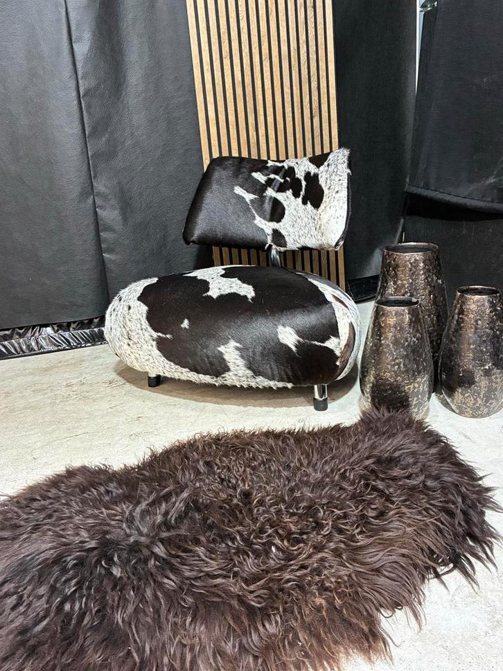 ACTIE! Leolux Pallone Koe - Uniek Design!, Huis en Inrichting, Fauteuils, Zo goed als nieuw, 75 tot 100 cm, 75 tot 100 cm, Ophalen