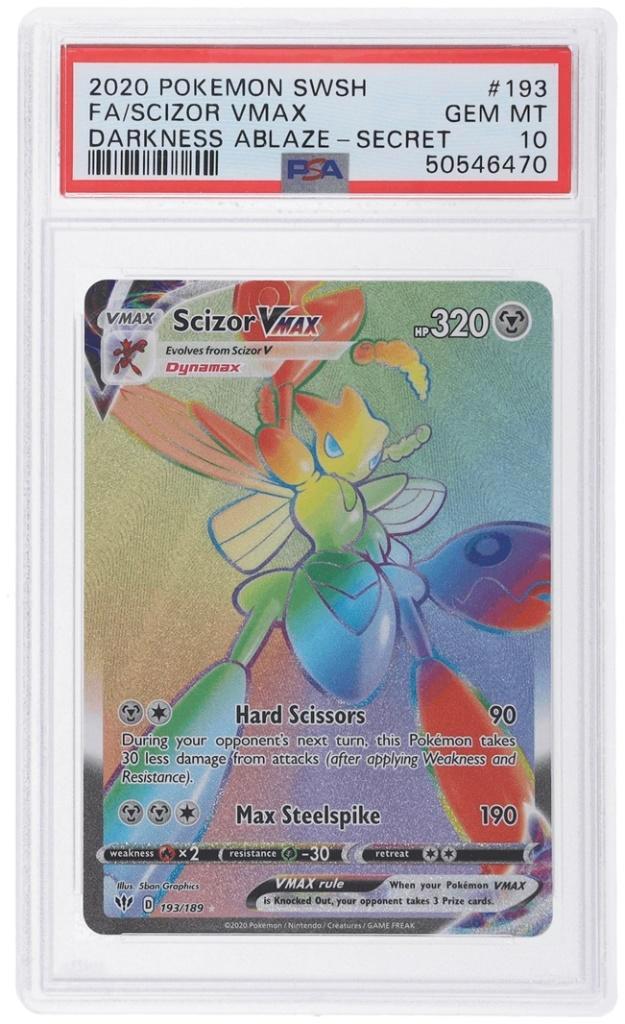 Pokemon Kaart Scizor VMAX (DAA 193) Grade 10, Hobby en Vrije tijd, Verzamelkaartspellen | Pokémon, Zo goed als nieuw, Losse kaart