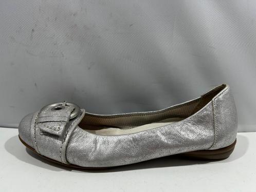 Gabor, maat 38. Zilverkleurige ballerina's, Kleding | Dames, Schoenen, Zo goed als nieuw, Ballerina's, Overige kleuren, Verzenden