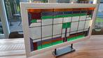 Glas in lood raam op standaard., Antiek en Kunst, Ophalen
