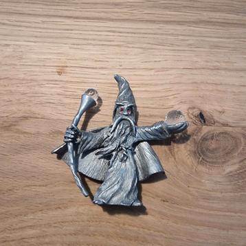 Spoontiques Tinnen Tovenaar met Kristallen Bol - 1985 beschikbaar voor biedingen