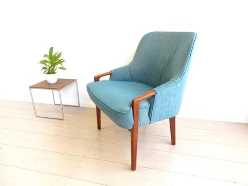 retro vintage fauteuil stoel design jaren 60, Huis en Inrichting, Fauteuils, Gebruikt, Hout, Ophalen of Verzenden