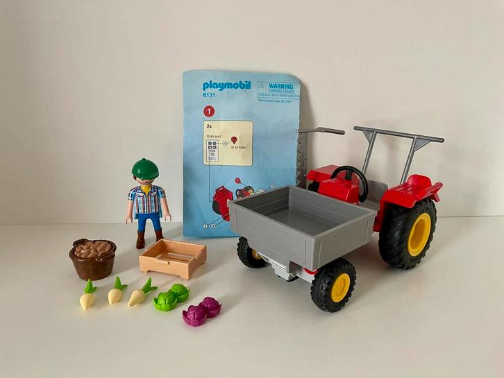 6131 tractor met laadbak, Kinderen en Baby's, Speelgoed | Playmobil, Complete set, Ophalen of Verzenden