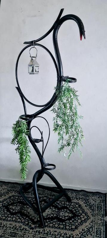 Vintage plantenhanger rotan slangen vogelkooi beschikbaar voor biedingen