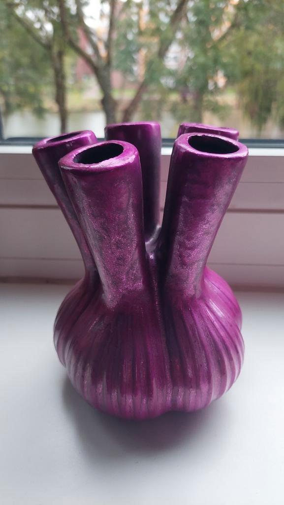 Tulpenvaasje, Toetervaasje. Daan Kromhout., Huis en Inrichting, Woonaccessoires | Vazen, Gebruikt, Overige kleuren, Minder dan 50 cm