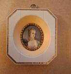 Vintage schilderijtje achter glas, Ophalen of Verzenden