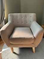 Beige fauteuil, Ophalen of Verzenden, Gebruikt, 75 tot 100 cm