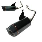 Uitlaat Piaggio Zip 4T 2V Bullet Racing Zwart/Carbon NIEUW, Ophalen of Verzenden, ., ., .
