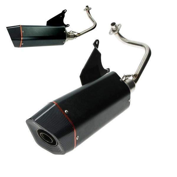 Uitlaat Piaggio Zip 4T 2V Bullet Racing Zwart/Carbon NIEUW, Motoren, Tuning en Styling, Ophalen of Verzenden