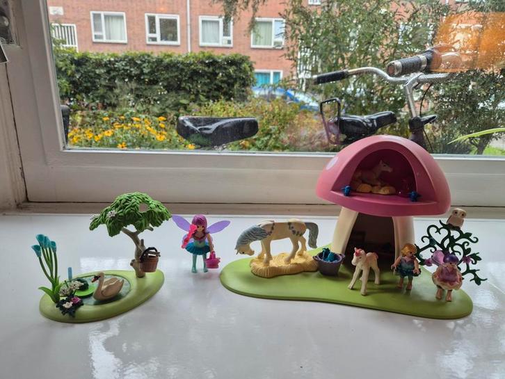 Playmobil Feeën Paddenstoel & Eenhoorns Set 6055, Kinderen en Baby's, Speelgoed | Playmobil, Zo goed als nieuw, Complete set, Ophalen of Verzenden