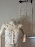 Adl kanten broek met bijpassende top. Xs, Kleding | Dames, Overige typen, Wit, Adl, Ophalen of Verzenden