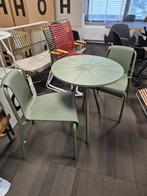 Nieuwe nami set Tafel 2x stoelen olive green, Ophalen, Nieuw, Aluminium