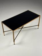 Salontafel Mid Century zwart glas, Antiek en Kunst, Antiek | Meubels | Tafels, Ophalen