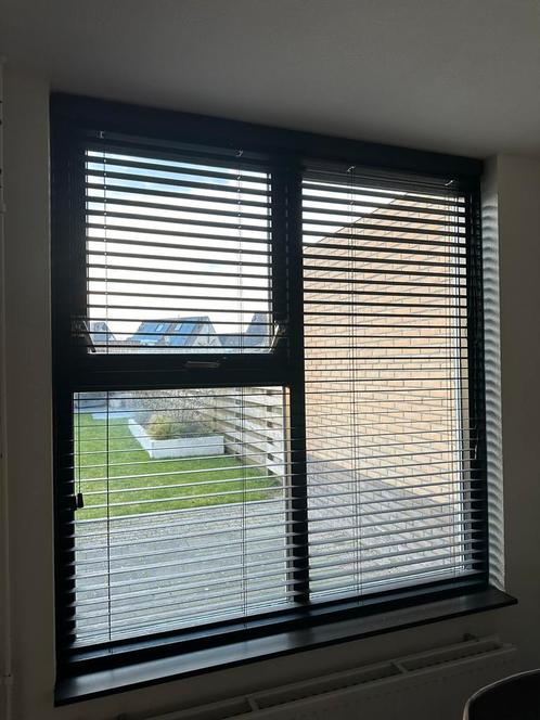 Zwarte Jaloezie - Bamboe, Huis en Inrichting, Stoffering | Gordijnen en Lamellen, Zo goed als nieuw, 150 tot 200 cm, 150 tot 200 cm