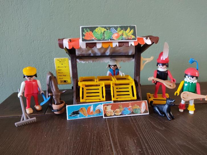 Playmobil retro middeleeuwse markt; 3374/3377/3390/3577/4687, Kinderen en Baby's, Speelgoed | Playmobil, Gebruikt, Los playmobil