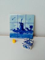 Delfts Blauw Tegel & Doosje, Antiek en Kunst, Antiek | Wandborden en Tegels, Ophalen of Verzenden