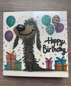 Verjaardagskaart hond met envelop | diamond painting, Hobby en Vrije tijd, Ophalen of Verzenden, Nieuw, Dieren