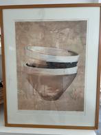 Set van 2 ingelijste kunstwerken, Antiek en Kunst, Kunst | Etsen en Gravures, Ophalen of Verzenden