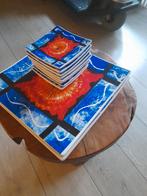 Handgeschilderde onderzetters, Antiek en Kunst, Ophalen of Verzenden