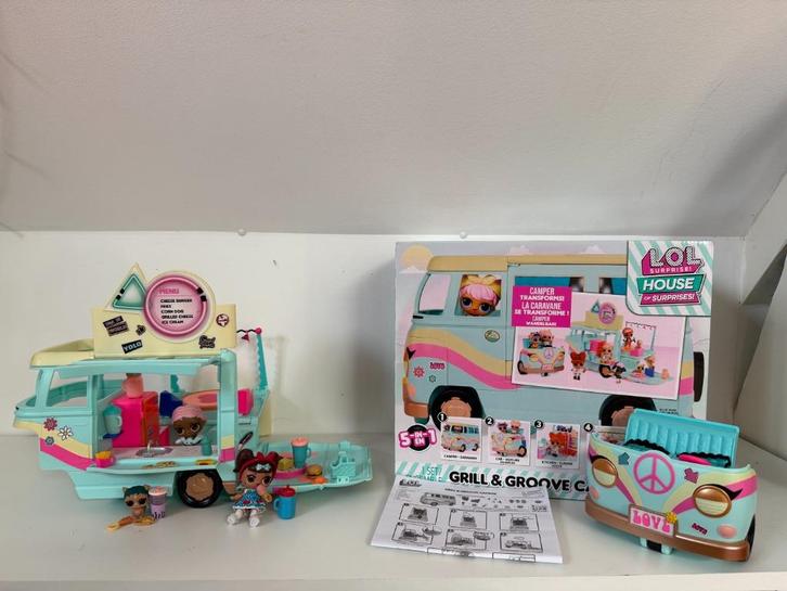 LOL grill and Groove Campervan + doos - perfecte staat, Kinderen en Baby's, Speelgoed | Speelgoedvoertuigen, Ophalen of Verzenden