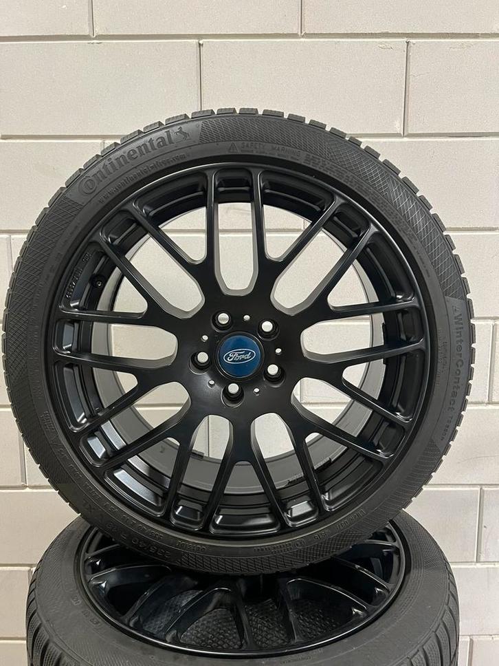 Platin P70 18 inch velgen matzwart winterbanden Ford Peugeot, Auto-onderdelen, Banden en Velgen, Banden en Velgen, Winterbanden