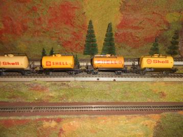 Märklin SHELL ketelwagons 4x, o.a. 4442 en 4502 beschikbaar voor biedingen