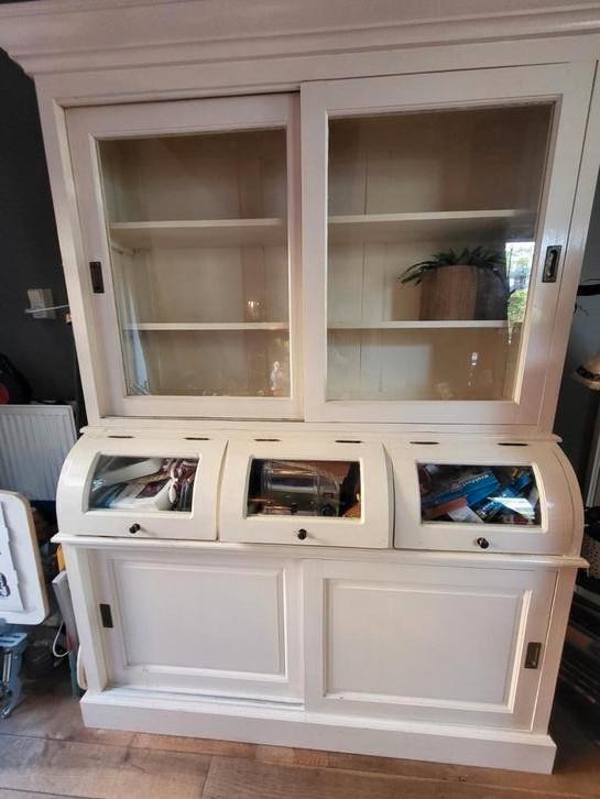 Buffetkast grutterskast winkelkast wit, Huis en Inrichting, Kasten | Buffetkasten, Gebruikt, 200 cm of meer, 25 tot 50 cm, Ophalen