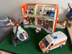 Playmobil Ziekenhuis met Ambulance, Helikopter en motor, Kinderen en Baby's, Speelgoed | Playmobil, Ophalen of Verzenden, Zo goed als nieuw