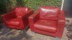 Fauteuil 2 stuks, Ophalen, Gebruikt, Twee, Leer