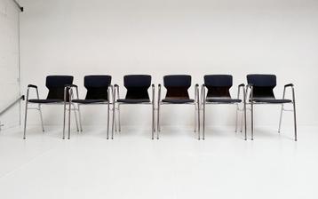 Set van 6 gestoffeerde Eromes Pagholz stoelen, 1960's beschikbaar voor biedingen
