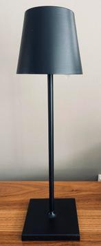 Zwarte Livarno Tafellamp Oplaadbaar USB-C, Ophalen, Zo goed als nieuw, Metaal, Minder dan 50 cm