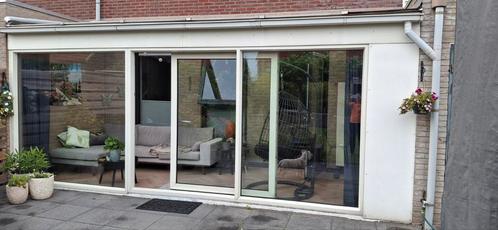 Aluminium schuifpui met dubbel glas, Doe-het-zelf en Verbouw, Kozijnen en Schuifpuien, Gebruikt, Schuifpui, Aluminium, 225 cm of meer