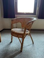 Rotan stoel fauteuil, Huis en Inrichting, Stoelen, Ophalen, Gebruikt, Bruin, Riet of Rotan