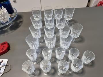 Vintage Wijn / likeur / Aperitief glazen (23 stuks) beschikbaar voor biedingen