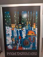 Kunst Hundertwasser Imagine tomorrow's world oeuvre 944 Ehv, Antiek en Kunst, Ophalen of Verzenden