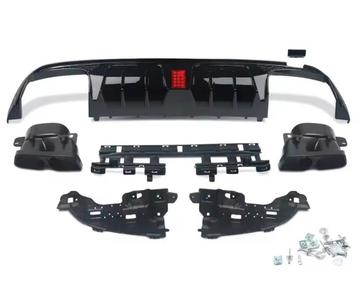 W205 C63 AMG LOOK Diffuser + Uitlaattips ZWART / CARBON* beschikbaar voor biedingen