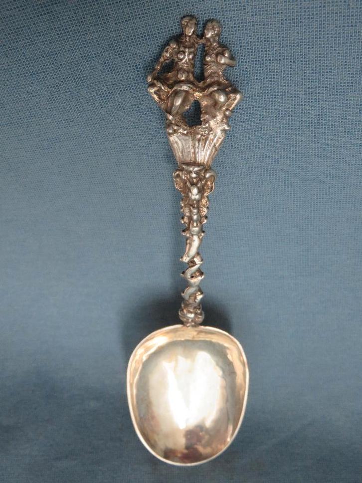Dooplepel met initialen - in zilver - Friesland - ca. 1800, Antiek en Kunst, Antiek | Goud en Zilver, Zilver, Ophalen of Verzenden