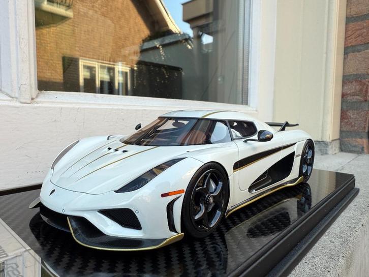 1:18 Koenigsegg Regera Pearl White Frontiart 1/399, Hobby en Vrije tijd, Modelauto's | 1:18, Zo goed als nieuw, Auto, Overige merken