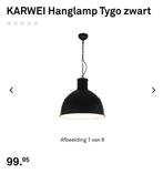 KARWEI Hanglamp Tygo zwart, Huis en Inrichting, Lampen | Hanglampen, Ophalen of Verzenden, Gebruikt, Metaal, Minder dan 50 cm