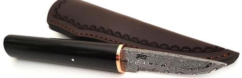 Nw Laguiole Mes jacht Puukko POUL STRANDE Rose Damaststaal, Verzamelen, Militaria | Algemeen, Overige soorten, Mes of Dolk, Overige gebieden