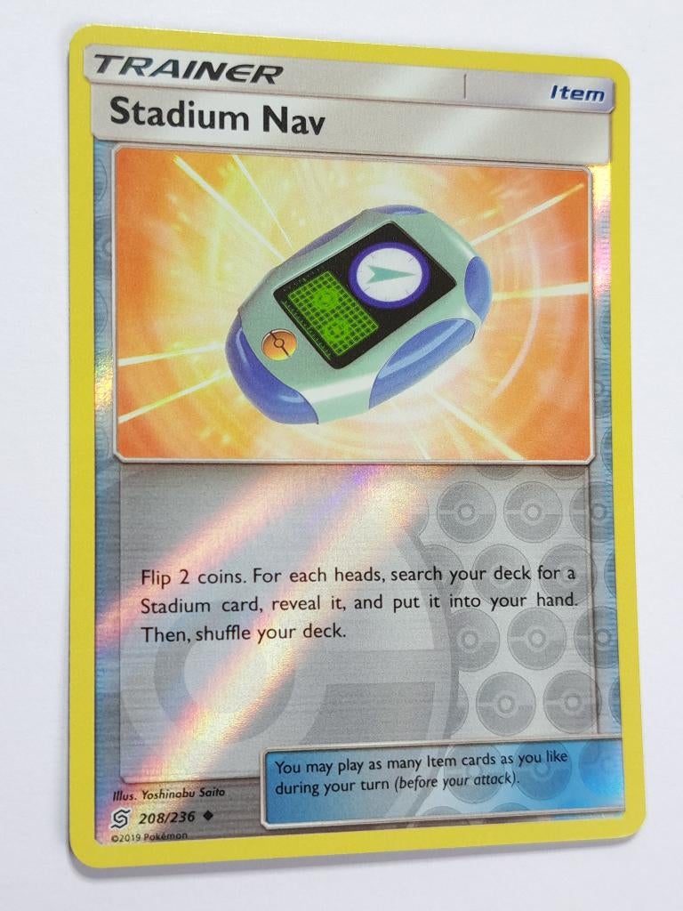 Pokémon - Unified Minds - Stadium Nav - 208/236 - Reverse, Verzenden, Zo goed als nieuw, Losse kaart, Foil