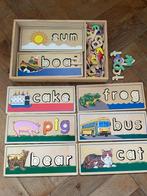 Wooden spelling puzzel | houten spellingpuzzel, Ophalen, 10 tot 50 stukjes, Zo goed als nieuw, Van hout