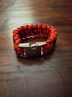 Handgemaakte Paracord Armband - Rood/Zwart, Ophalen of Verzenden, Zo goed als nieuw, Rood, Overige materialen