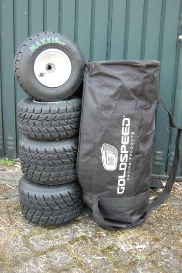 Maxxis SLW kart regenbanden + velgen + tas beschikbaar voor biedingen