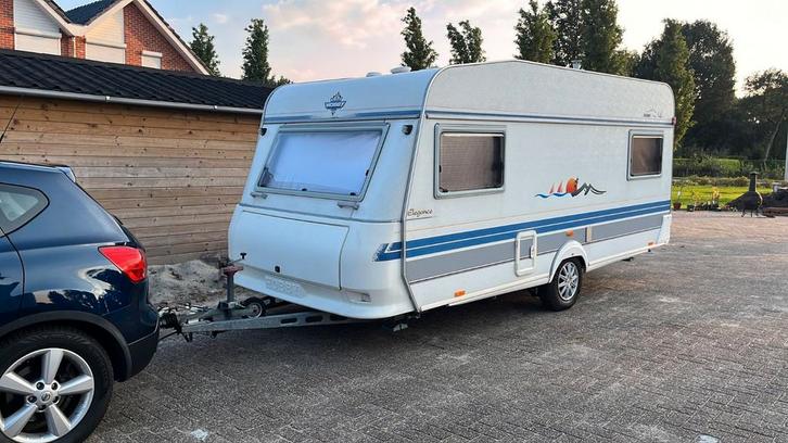Caravan Hobby Elegance 1996 - Opknapper met potentie!, Caravans en Kamperen, Caravans, Particulier, tot en met 4, 750 - 1000 kg