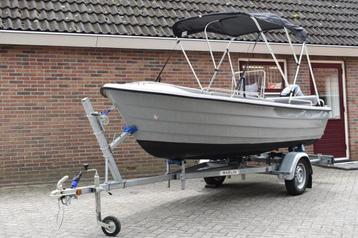 Rajo MM434 Sloep '14 15pk suzuki inclusief trailer beschikbaar voor biedingen