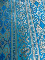 Handgemaakte Indiase zijden dekbedovertrekset, Blauw, Dekbedovertrek, Tweepersoons, Ophalen of Verzenden