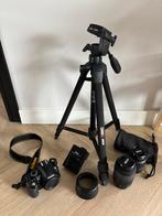 Nikon D3100 met lenzen, statief en tas, Ophalen, Zo goed als nieuw, Spiegelreflex, Nikon